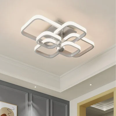 The Range Energy-efficient Dimmable LED Semi Flush Ceiling Light - White