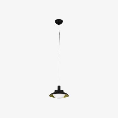 The Range Side 1 Light Dome Ceiling Pendant - Black