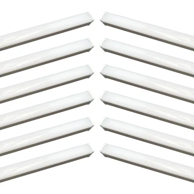 The Range Set Of 12 Batten Strip Ceiling Lights - White And White Pc