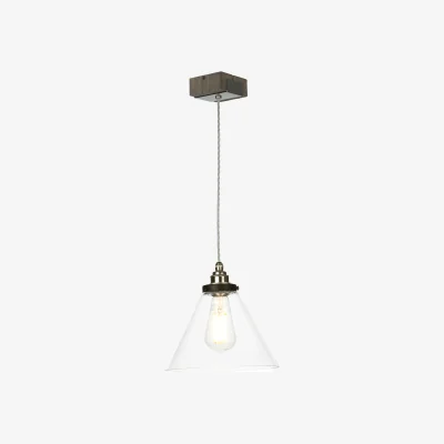 The Range Aspen Pendant Silver and Glass