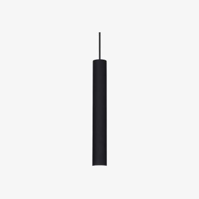 The Range Tube LED 1 Light Slim Ceiling Pendant Black - Black / 6cm