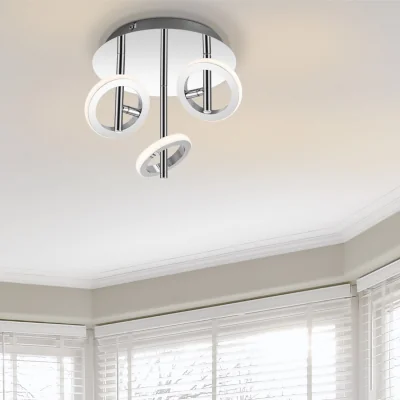 The Range COSYLYTE Holdon 3 Ring Integrated LED Ceiling Spotlight - Chrome