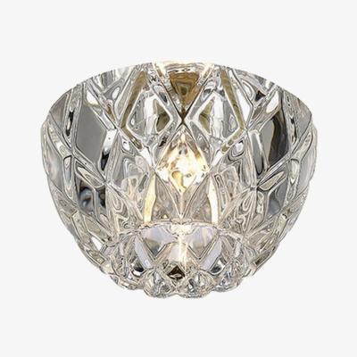 The Range Ria Round Recessed Downlight G9 Diamond Faceted Polished Chrome, Crystal - Clear