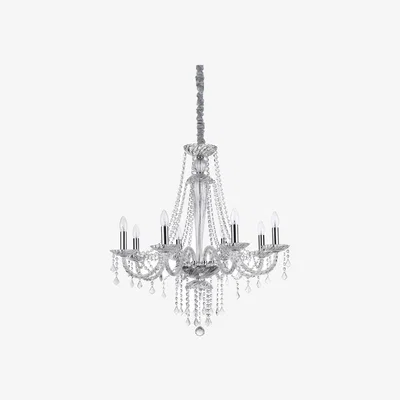 The Range Amadeus 8 Light Pendant Light - Transparent