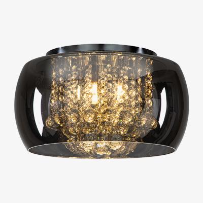 The Range 5-Light Smoky Gray Glass Drum Flush Mount - Smoky Gray