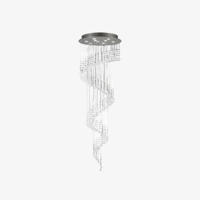 The Range Colorado Ceiling Cluster Pendant Multi-Spiral Polished Chrome, Crystal - Polished Chrome / 65cm