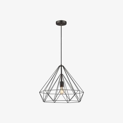 The Range Spring Wire Large Ceiling Pendant Matt Black, E27 - Matt Black
