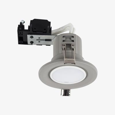 The Range 6 Pack Fire Rated Matt Grey GU10 Recessed Ceiling Downlights Spotlights - Grey