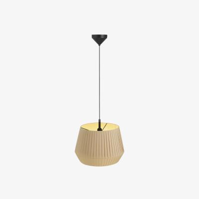 The Range Dicte 40cm Cylindrical Pendant Ceiling Light Beige, E27 - Beige