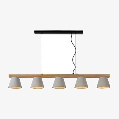 The Range Possio Scandinavian Bar Pendant Light Taupe - Light wood