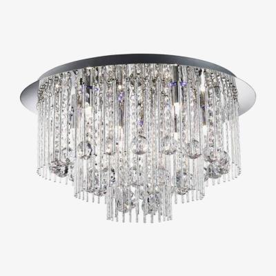 The Range Beatrix LED 8 Light Flush Ceiling Light Chrome, Crystal, G9 - Chrome