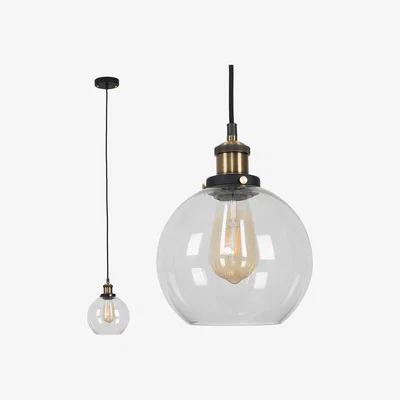 The Range Sheridan Industrial Black Ceiling Light Pendant - Black