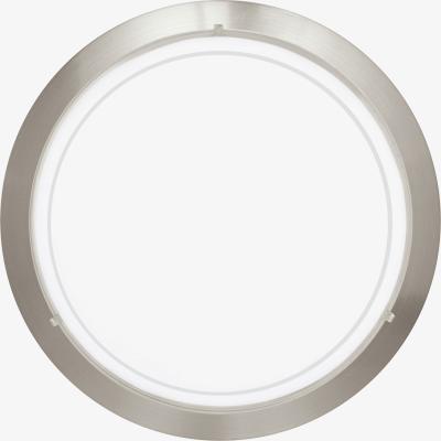 The Range Eglo Planet 1 Satin Nickel And White Metal And Glass Flush Light, (D) 29cm - Silver