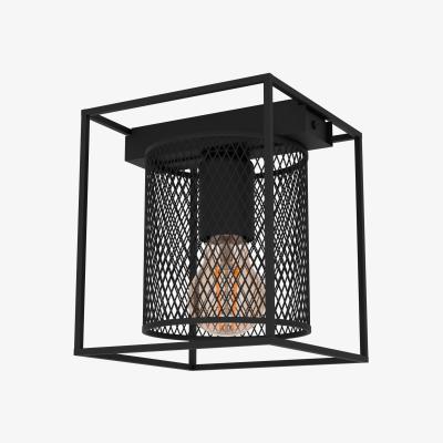 The Range Eglo Catterick Black Steel Ceiling Light - black