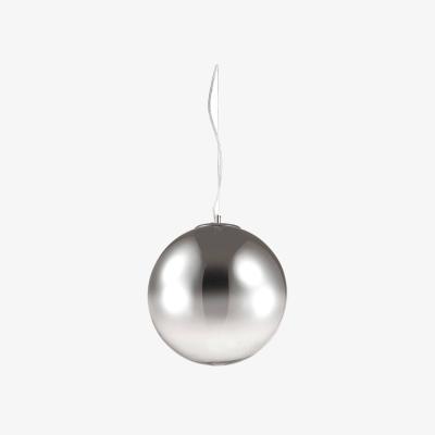 The Range Mapa 1 Light Globe Ceiling Pendant - Chrome Shade / 40cm