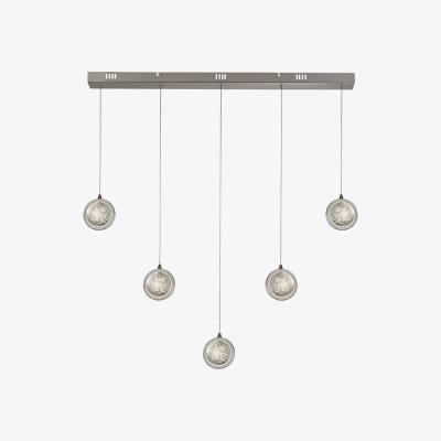 The Range Alvarados Chrome 5Lt Bar Pendant - Silver