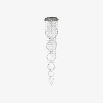 The Range Colorado Ceiling Cluster Pendant Tall Corkscrew Polished Chrome, Crystal - Polished Chrome / 200cm