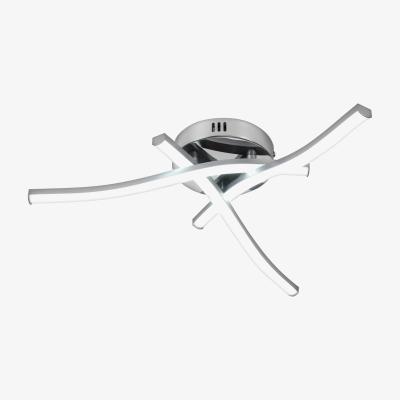 The Range Semi Flushed 22W Ceiling light with 3 Built in LED Boards - Chrome and Silver