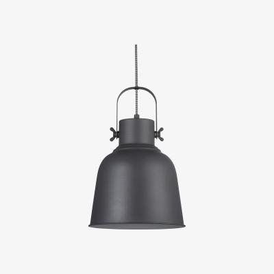 The Range Adrian 25cm Dome Pendant Ceiling Light Black, E27 - Black