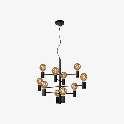 The Range Leanne Modern Pendant Light Black - Black / 75cm
