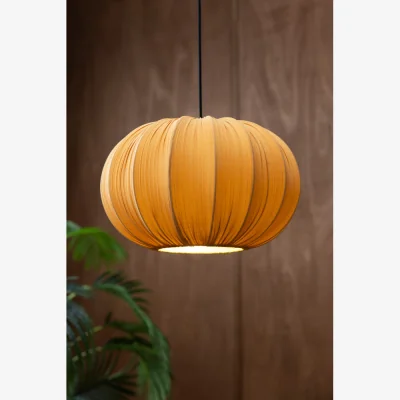 Rockett St George Ochre Pleated Fabric Ceiling Light