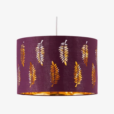 The Range Fern Burgundy Cut Out 30cm Pendant Lightshade - Burgundy