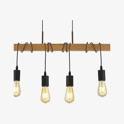 The Range Woody 4 Light Bar Pendant  - Brown