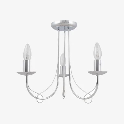The Range Lars 3lt Flush Ceiling Light - Polished Chrome Plate