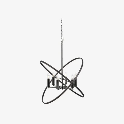 The Range Hoopla 6 Light Pendant - Pewter