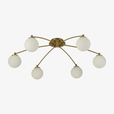 The Range Opal and Brass 6 Light - Brass