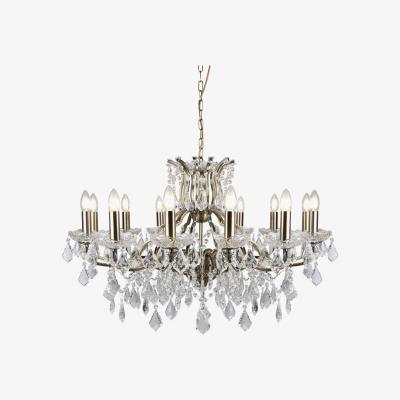 The Range Paris 12 Light Chandelier Antique Brass Finish, E14 - Antique Brass