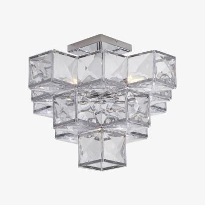 The Range Glacier 5 Light Acryclic Semi Flush Ceiling Light - Chrome - Chrome