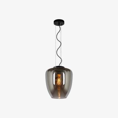 The Range Florien Modern Pendant Light Smoke Grey - Black
