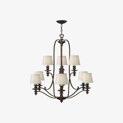 The Range Dunhill 9 Light Multi Arm Chandelier Royal Bronze Finish, E14 - Royal Bronze