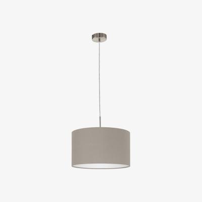 The Range EGLO Pasteri Satin NickelTaupe Fabric Pendant Light - Satin nickel