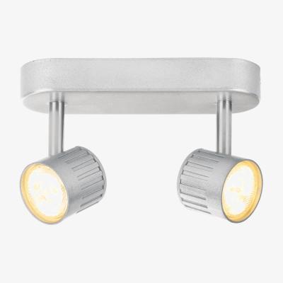 The Range Travis 2 Light Die Cast Ceiling Spotlight Bar - Silver