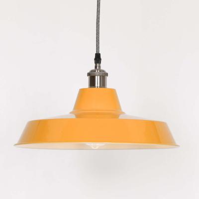 The Range Mustard Yellow Pendant Ceiling Light Factory Style - Mustard
