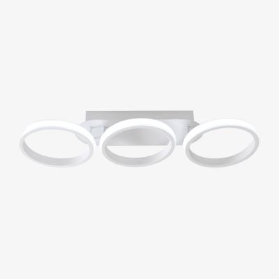 The Range Livingandhome Modern LED Three-Ring Ceiling Light - White