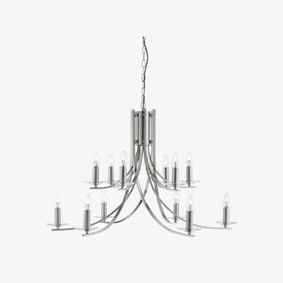 The Range Ascona 12 Light Pendant - Silver