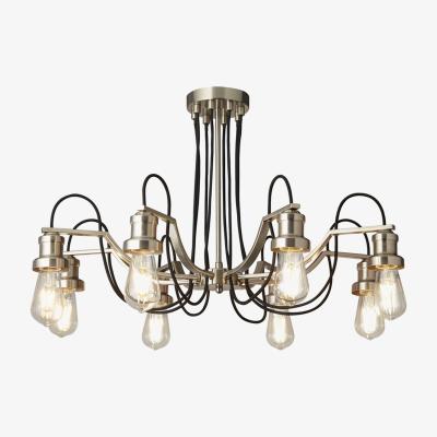 The Range The Boston Satin Silver 8Lt Pendant  - Silver