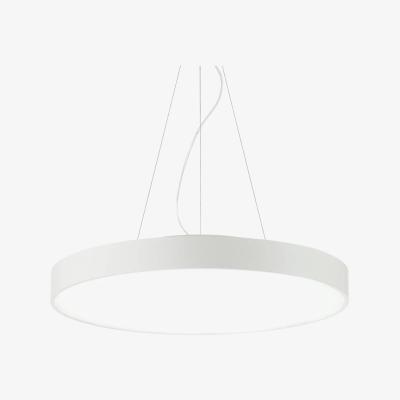 The Range Halo Integrated LED 1 Light Round Ceiling Pendant White - White / 60cm