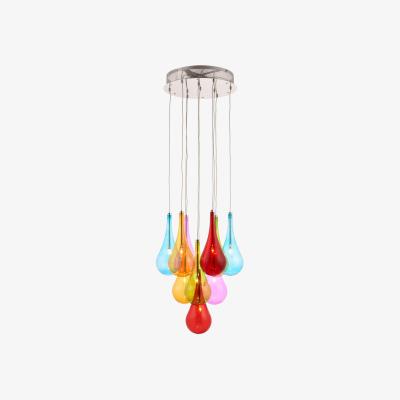 The Range Niro 10 Light Cluster Pendant Chrome, Multi-coloured, G4 Bulb - Chrome