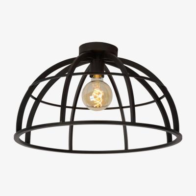 The Range Dikra Modern 50cm Flush Ceiling Light Black - Black