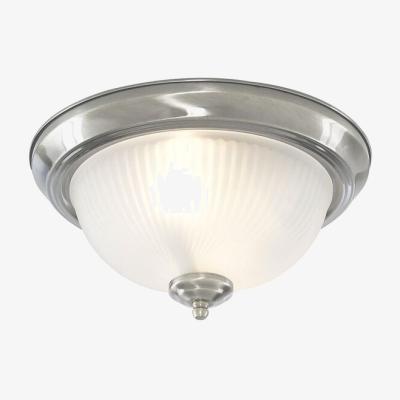 The Range Two light Satin Silver Flush Bathroom Light - Satin Silver