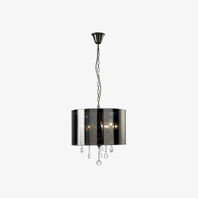 The Range Trace Ceiling Pendant with Chrome Shade 3 Light Polished Chrome, Crystal - Polished Chrome