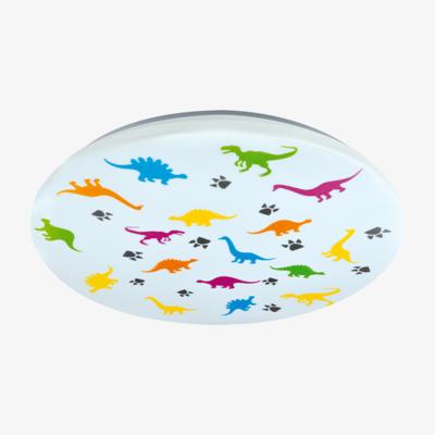 The Range CGC DINO Large Round Childrens Bedroom Ceiling LED Light Dinosaur Flush Mount - white