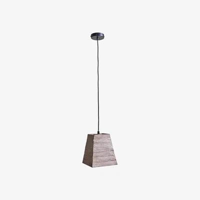 The Range Modern Natural Rustic Wood Square Ceiling Light Shade - Wood