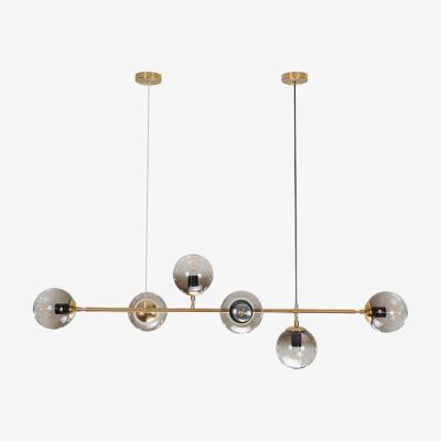 The Range 6-Light Kitchen Island Linear Pendant  - Gold