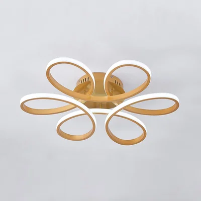 The Range Petal Like Metal LED Ceiling Light - Gold / Cool White / 58cm