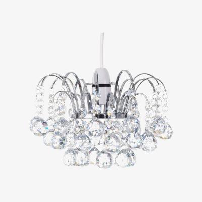 The Range Faceted Oriel K9 Crystal Light Shade - Chrome & Clear